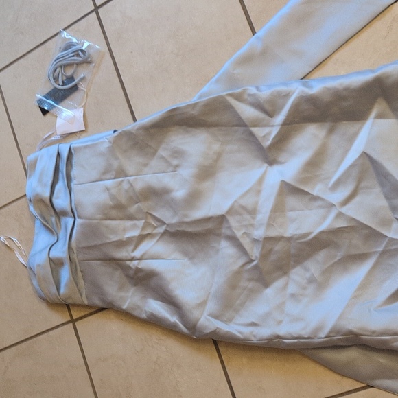 NWT Alfred Sung Column Maxi Dress Bow On Back Mist Blue Size 10 - Picture 2 of 12